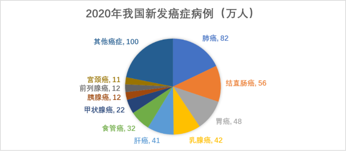 图1 2020年我国新发癌症病例